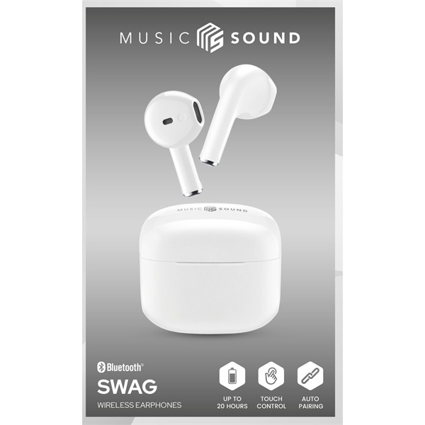 CELLULARLINE BT EARPHONES TWS SWAG MS WHITE