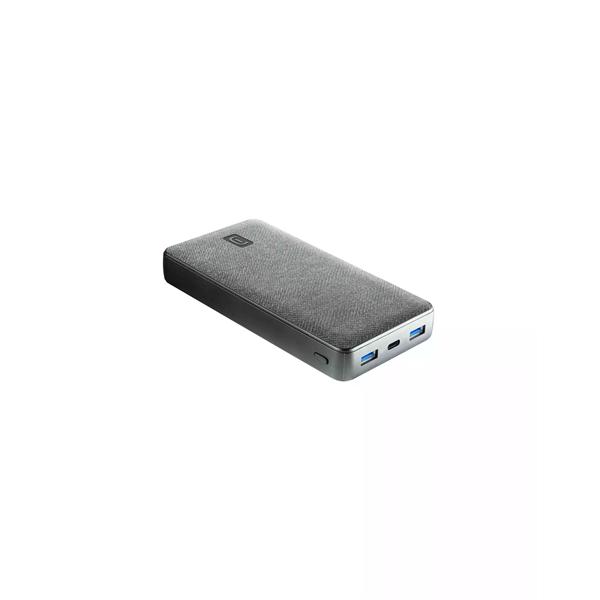 CELLULARLINE Shade Laptop 20000 (Portable 20,000mAh charger for LAPTOP and TABLET with fabric cover), Dark Grey