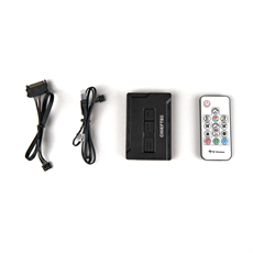 CHIEFTEC Ház Gaming STALLION II GP-02B-OP ATX, 4xRGB Ventillátor + Kontroller + Távirányító, Tápegység nélkül, fekete