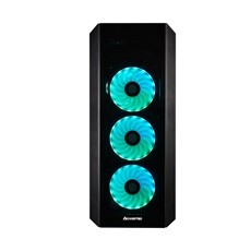CHIEFTEC Ház Gaming Scorpion 3 ATX, 4x120mm RGB ventilátor, RGB vezérlő, Tápegység nélkül, Edzett Üveg, Fekete