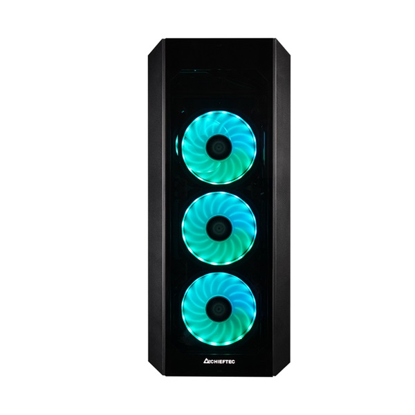 CHIEFTEC Ház Gaming Scorpion 3 ATX, 4x120mm RGB ventilátor, RGB vezérlő, Tápegység nélkül, Edzett Üveg, Fekete