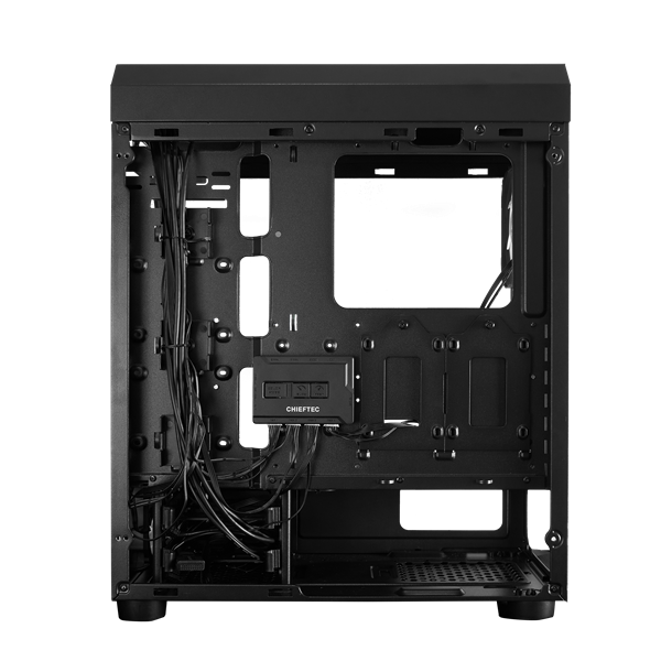 CHIEFTEC Ház Gaming Scorpion 3 ATX, 4x120mm RGB ventilátor, RGB vezérlő, Tápegység nélkül, Edzett Üveg, Fekete