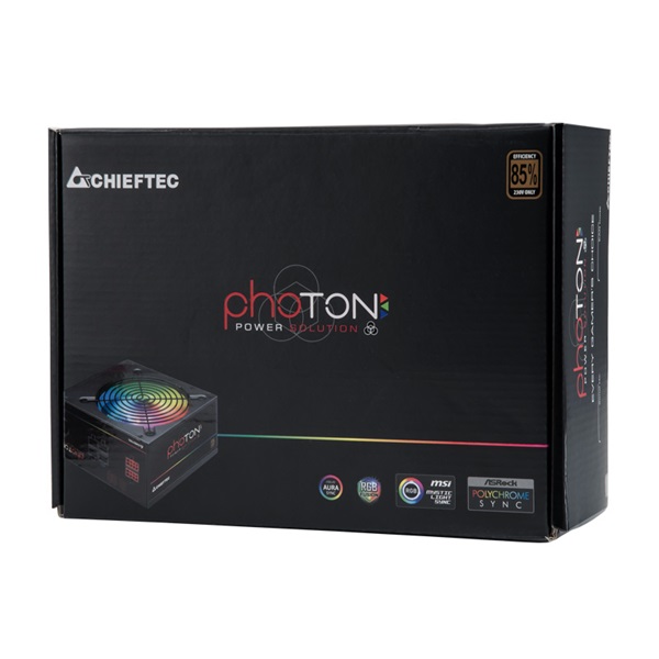 CHIEFTEC Tápegység Moduláris, Photon 650W, 14cm, RGB világítás, ATX BOX 80+ Bronz