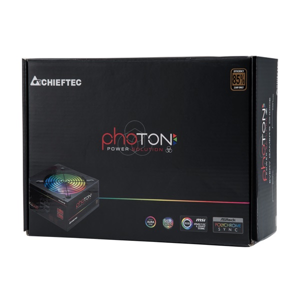 CHIEFTEC Tápegység Moduláris, Photon 750W, 14cm, RGB világítás, ATX BOX 80+ Bronz