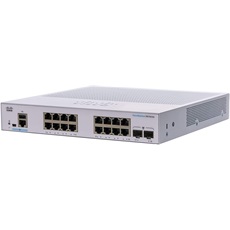 CISCO Switch 16x1000Mbps + 2x1000Mbps SFP, Fémházas, Rackes, Menedzselhető - CBS350-16T-E-2G-EU