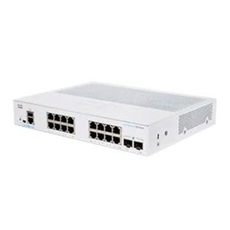 CISCO Switch 16x1000Mbps + 2x1000Mbps SFP, Menedzselhető, Fémházas, Rackes - CBS250-16T-2G-EU