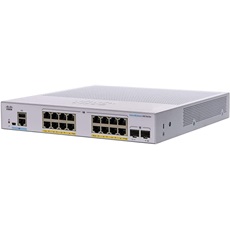 CISCO Switch 16x1000Mbps (POE+) + 2x1000Mbps SFP, Fémházas, Rackes, Menedzselhető - CBS350-16FP-2G-EU