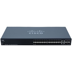 CISCO Switch 24xGigabit SFP slot + 2xGigabit kombó SFP + 2xGigabit SFP port + 1xUSB, Fémházas Rackes, Menedzselhető, SG3