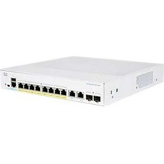 CISCO Switch 8x1000Mbps (POE+) + 2x1000Mbps SFP, Fémházas, Rackes, Menedzselhető - CBS350-8P-E-2G-EU