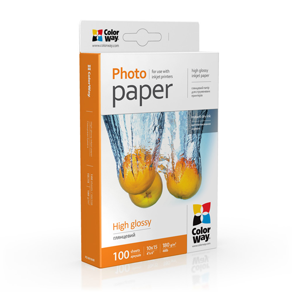 COLORWAY Fotópapír, magasfényű (high glossy), 180 g/m2, 10x15, 100 lap