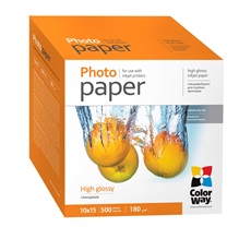 COLORWAY Fotópapír, magasfényű (high glossy), 180 g/m2, 10x15, 500 lap