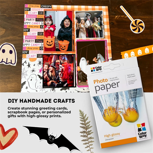 COLORWAY Fotópapír, magasfényű (high glossy), 180 g/m2, 10x15, 500 lap