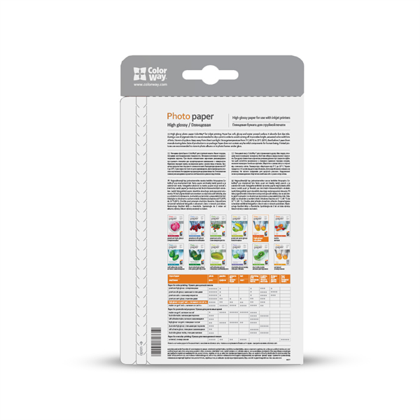 COLORWAY Fotópapír, magasfényű (high glossy), 230 g/m2, 10x15, 100 lap