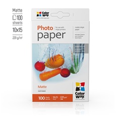 COLORWAY Fotópapír, matt (matte), 220 g/m2, 10x15, 100 lap (PM2201004R)
