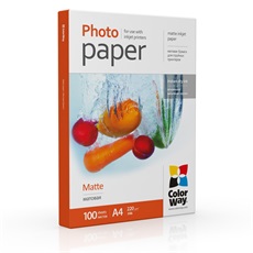 COLORWAY Fotópapír, matt (matte), 220 g/m2, A4, 100 lap (PM220100A4)