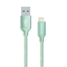 COLORWAY Kábel USB - Lightning, 1 m, menta CW-CBUL004-MT