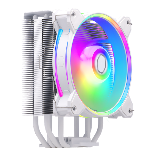 COOLER MASTER CPU hűtő HYPER 212 HALO WHITE ARGB, LGA1700 támogatással, fehér