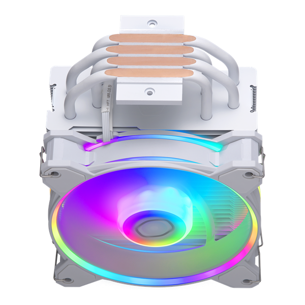 COOLER MASTER CPU hűtő HYPER 212 HALO WHITE ARGB, LGA1700 támogatással, fehér