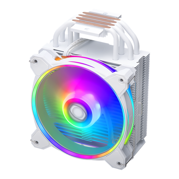 COOLER MASTER CPU hűtő HYPER 212 HALO WHITE ARGB, LGA1700 támogatással, fehér