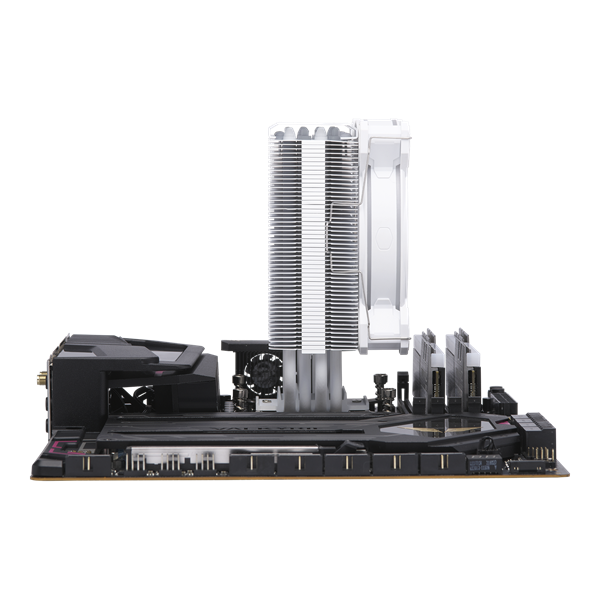 COOLER MASTER CPU hűtő HYPER 212 HALO WHITE ARGB, LGA1700 támogatással, fehér