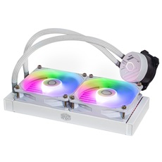 COOLER MASTER CPU hűtő MASTERLIQUID 240L CORE ARGB (vízhűtés), 2 Ventilátoros, LGA1700 támogatással, fehér
