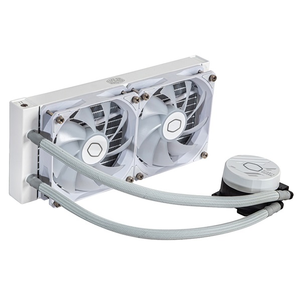 COOLER MASTER CPU hűtő MASTERLIQUID 240L CORE ARGB (vízhűtés), 2 Ventilátoros, LGA1700 támogatással, fehér