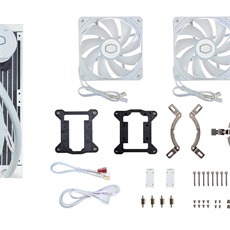 COOLER MASTER CPU hűtő MASTERLIQUID 240L CORE ARGB (vízhűtés), 2 Ventilátoros, LGA1700 támogatással, fehér