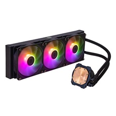COOLER MASTER CPU hűtő MASTERLIQUID 360L CORE ARGB (vízhűtés), 3 Ventilátoros, LGA1700 támogatással, fekete