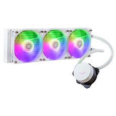 COOLER MASTER CPU hűtő MASTERLIQUID 360L CORE WHITE (vízhűtés). 3 Ventilátoros, LGA1700 támogatással, fehér