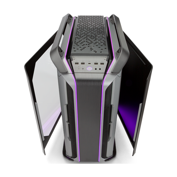 COOLER MASTER Ház ATX Cosmos C700M, 4db Ventilátorral + Riser kábel, Tápegység nélkül, Edzett Üveg, szürke-fekete