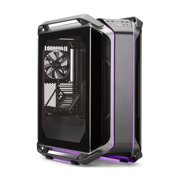 COOLER MASTER Ház ATX Cosmos C700M, 4db Ventilátorral + Riser kábel, Tápegység nélkül, Edzett Üveg, szürke-fekete
