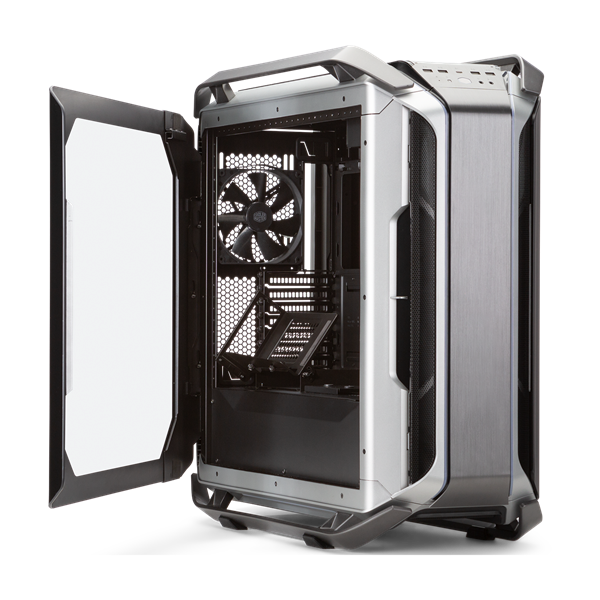 COOLER MASTER Ház ATX Cosmos C700M, 4db Ventilátorral + Riser kábel, Tápegység nélkül, Edzett Üveg, szürke-fekete