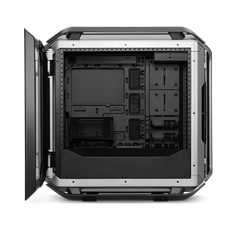 COOLER MASTER Ház ATX Cosmos C700M, 4db Ventilátorral + Riser kábel, Tápegység nélkül, Edzett Üveg, szürke-fekete