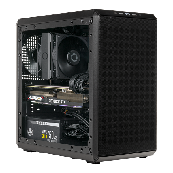 COOLER MASTER Ház Micro ATX MASTERBOX Q300L V2, 1 Ventillátorral, Tápegység nélkül, fekete