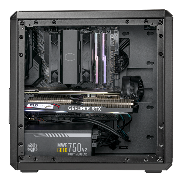 COOLER MASTER Ház Micro ATX MASTERBOX Q300L V2, 1 Ventillátorral, Tápegység nélkül, fekete
