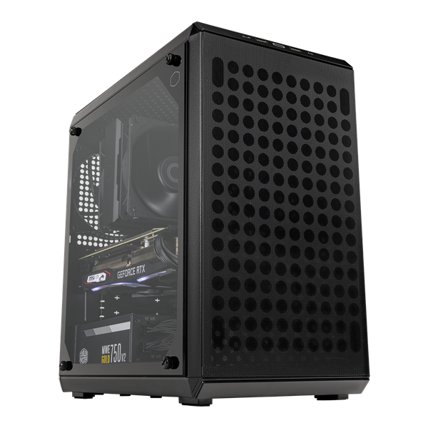 COOLER MASTER Ház Micro ATX MASTERBOX Q300L V2, 1 Ventillátorral, Tápegység nélkül, fekete