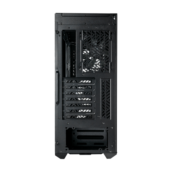 COOLER MASTER Ház Midi ATX MasterBox 520 + 3db Ventilátor + HUB, Tápegység nélkül, Üvegfalú, fekete