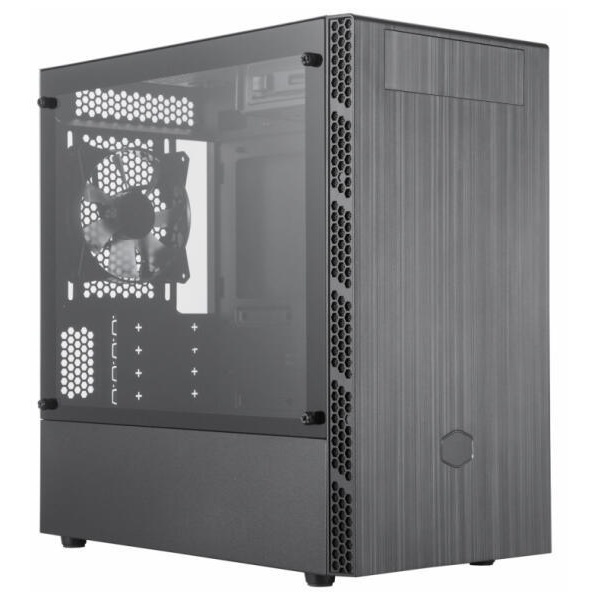 COOLER MASTER Ház Midi ATX MasterBox MB400L ODD foglalattal Tápegység nélkül, Szürke Üvegfalú