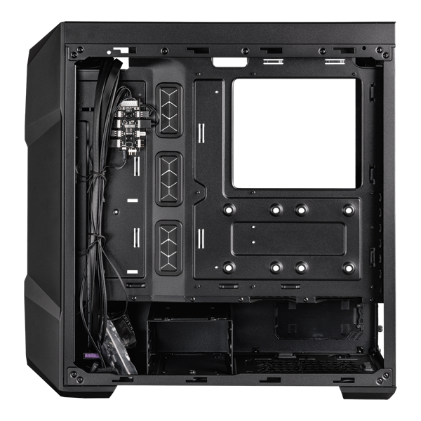 COOLER MASTER Ház Midi ATX MasterBox TD500 MESH V2 ARGB + 3db Ventilátor, Tápegység nélkül, Üvegfalú, fekete