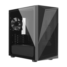 COOLER MASTER Ház Mini Tower ATX CMP 320L, 1db Ventilátorral, Tápegység nélkül, Üvegfalú, Fekete