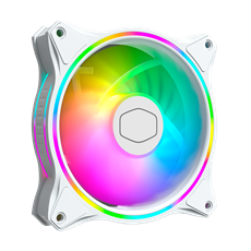COOLER MASTER Rendszerhűtő Ventilátor MASTERFAN MF120 HALO 3IN1 WHITE EDITION, Gen2 RGB, fehér, 3db/csomag