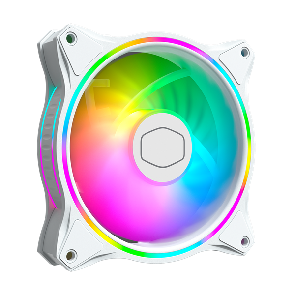 COOLER MASTER Rendszerhűtő Ventilátor MASTERFAN MF120 HALO 3IN1 WHITE EDITION, Gen2 RGB, fehér, 3db/csomag