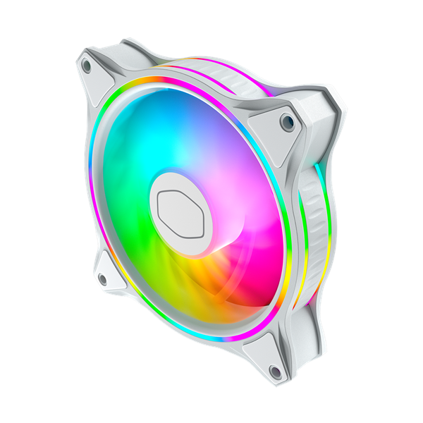 COOLER MASTER Rendszerhűtő Ventilátor MASTERFAN MF120 HALO 3IN1 WHITE EDITION, Gen2 RGB, fehér, 3db/csomag