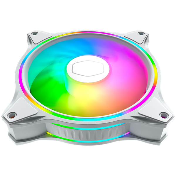 COOLER MASTER Rendszerhűtő Ventilátor MASTERFAN MF120 HALO 3IN1 WHITE EDITION, Gen2 RGB, fehér, 3db/csomag