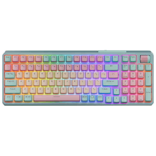 COOLER MASTER Vezeték Nélküli Billentyűzet MK770 Mechanikus Gaming, Red Switch, Macaron, magyar
