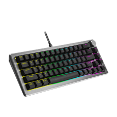COOLER MASTER Vezetékes Billentyűzet CK720 65% RGB Mechanikus Gaming, White Switch, magyar, szürke