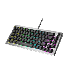 COOLER MASTER Vezetékes Billentyűzet CK720 65% RGB Mechanikus Gaming, White Switch, magyar, szürke