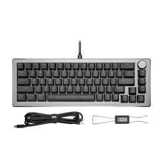 COOLER MASTER Vezetékes Billentyűzet CK720 65% RGB Mechanikus Gaming, White Switch, magyar, szürke