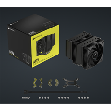 CORSAIR CPU hűtő, A115 Twin Tower, 2 Ventilátoros, LGA1700 támogatással, fekete