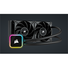 CORSAIR CPU hűtő iCUE H100i RGB ELITE (vízhűtés), 2 Ventilátoros, LGA1700 támogatással, fekete